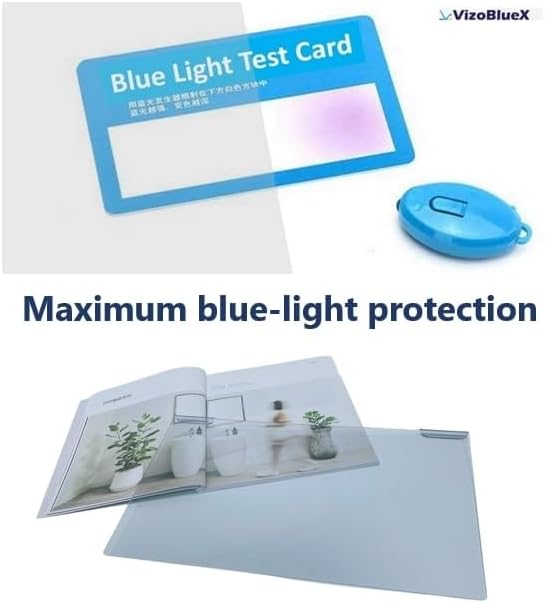 VizoBlueX - 15.6 inch Diagonal Blue Light Blocking Screen Protector Filter. Panel LED PC Laptop Anti-UV Eye Protection Panel Cover - Widescreen Laptop Frame Hanging Type (W 14" X H 8.6")