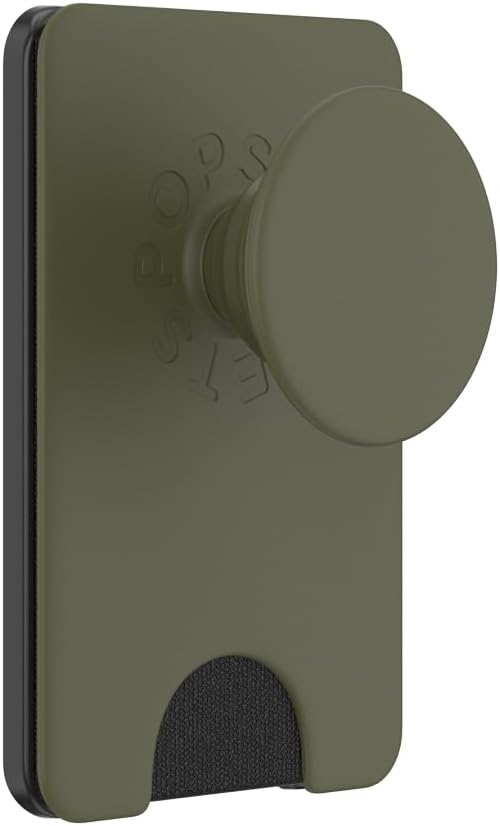 PopSockets Phone Wallet for MagSafe, Phone Card Holder with Grip, Green - Fatigue