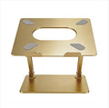 Laptop Stand for Desk, Ergonomic Aluminum Laptop Stand Adjustable Height, Foldable Laptop Riser for 10-17 Inchs Laptop(Gold)