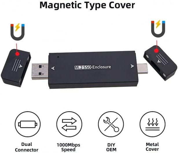 xiwai Type-C USB3.0 to Combo NVME M-Key M.2 NGFF SATA SSD PCBA Case 2230/2242mm Adapter RTL9210B Chipset