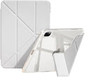 Case for iPad Pro 11 Inch 4th/3rd/2nd Generation (2022/2021/2020) with Pencil Holder, Multi-Angle Trifold Stand, Auto Wake-Sleep, Protective Clear Acrylic Backshell, Slim Smart Cute Cover (Grey)