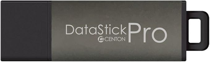 Centon DataStick Pro USB 3.0 Flash Drive 8GB x 1, Charcoal Metallic (S1-U3P31-8G)