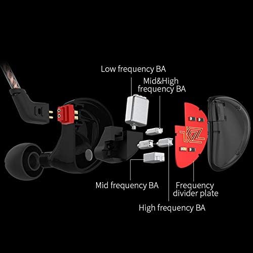 KZ AS10 Pure 5 Balanced Armature 5BA Earphone, Musician in Ear Monitor Headphone High Fidelity HiFi Headset (with Microphone, Green)