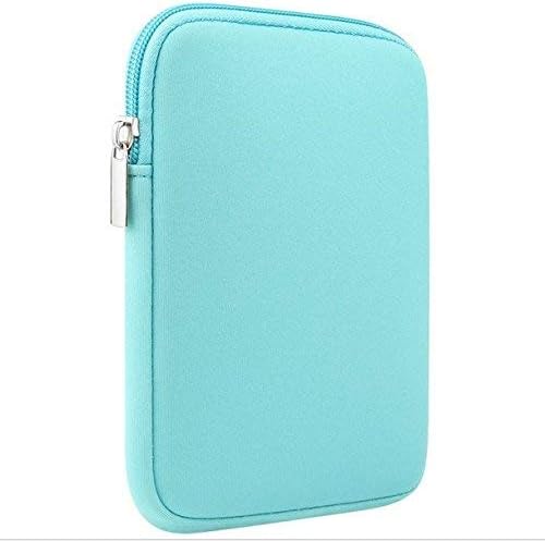 7-8 Inch Tablet Carrying Sleeve Bag, HannyBoo Protective Neoprene Zipper Case Cover for New iPad Mini 5th Generation 7.9" 2019, iPad Mini 5 4 3 2 1, Galaxy Tab A 8.0 2018, NeuTab 7" - Light Blue
