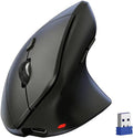 TECKNET Ergonomic Mouse, Wireless Vertical Mouse, 4800 DPI, Rechargeable Bluetooth Mice for Carpal Tunnel Right Hand, 3-Device Connectivity for Laptop, PC, MacBook, Black