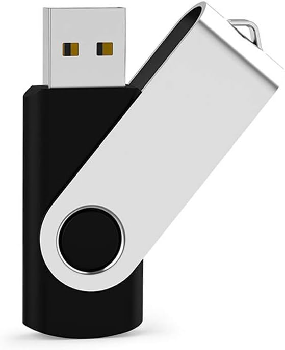 Maspen USB Flash Drive 64 GB, USB 2.0 Thumb Drive Memory Stick Swivel Zip Drive JumpDrive (64GB,Black)