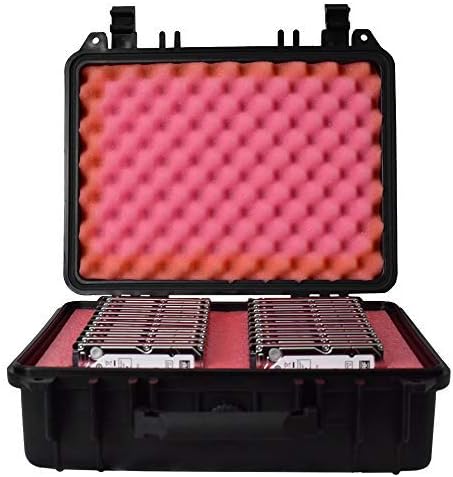 Hard Drive Rugged Transport Case, Protect Hard Drives (S20, 20 x 2.5 inch Hard Drives)