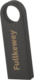 16G/32G/64G/128G Flash Drive, Fullkewey Sleek Metal USB 2.0, Metal Waterproof Compact Pen Drive,Thumb Drive, High Speed Memory Stick for PC Laptop Computer (Gunmetal Gray, 16, GB)