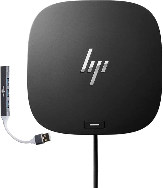 HP USB-C Essential Dock G5 Multiport Docking Station with USB-C, HDMI, Ethernet, DisplayPort, Includes Dockztorm USB Port Expander
