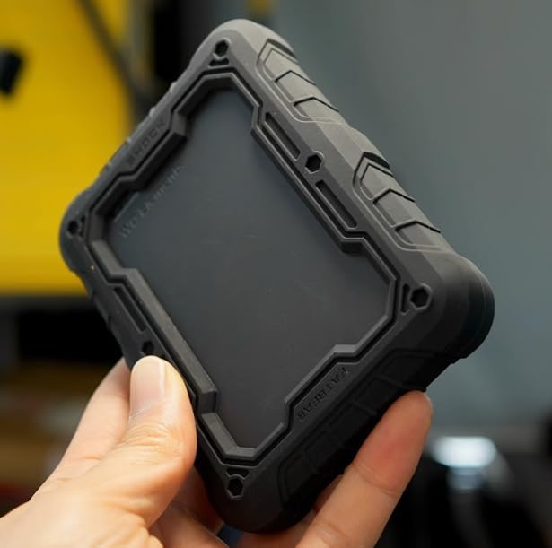 FATBEAR Shockproof Silicone Bumper Case for Western Digital WD Elements Portable External Hard Drive Heavy Duty Sturdy Rubber Frame Protection Case (Elements 1TB/2TB)