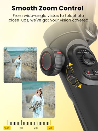 AOCHUAN XE AI Version&AOCHUAN 1.7M Complete Camera Tripod Gimbal Stabilizer for Smartphone,NO APP AI Tracking, Gesture Control, Inception Gimbal with TikTok YouTube,3-Axis Foldable Gimbal stabilizer