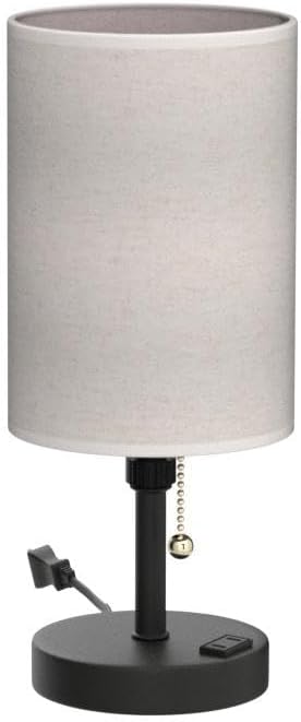 Lamps for Bedrooms Nightstand Bedside Lamp with 2 USB Port and Outlet, 3-Way Dimmable Table Lamps, Color Changing Night Stand Light Lamp RGB LED Bulb