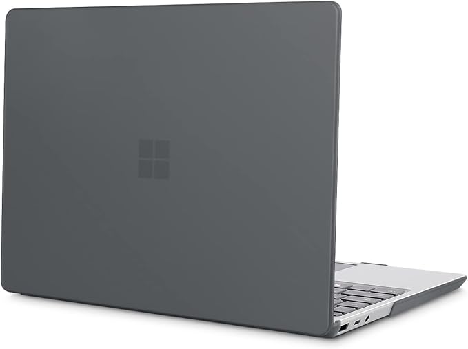 May Chen Compatible with Microsoft Surface Laptop Go 3 Go 2 Go 1 12.4 Inch Model 1943 2013 (2023 2022 2020 Release), Plastic Hard Shell Case with Screen Protector + Keyboard Cover, Matte Black