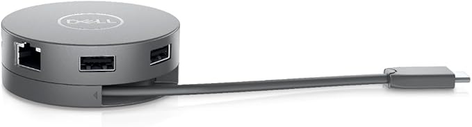 Dell 7-in-1 USB-C Multiport Adapter - DA310-2. USB-A Ports, 1 USB-C, 1 HDMI, 1 DisplayPort, 1 VGA and 1 RJ-45 Port, Crisp 4K Resolution at 60Hz, SuperSpeed Data Transfers, Lightweight and Portable.