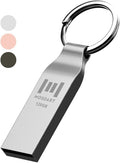 MOSDART Waterproof 128GB USB2.0 Flash Drive, exFAT Metal Memory Stick with Keychain, for System Back, Data Storage, Silver