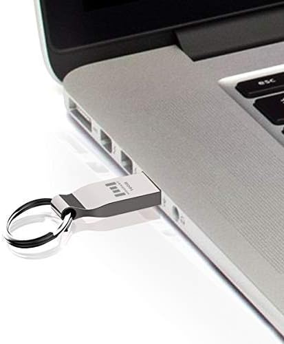 MOSDART Waterproof 16GB USB2.0 Flash Drive, FAT32 Metal Memory Stick with Keychain, for System Back, Data Storage, Silver(Pack of 10)