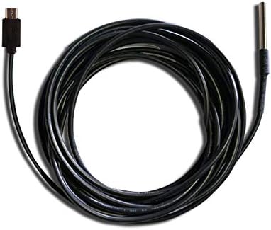 DS18B20 Temperature Probe, Waterproof External Probe for Refrigerator,Remote Temperature Monitor for Hot Tub,Swimming Pool,-55 to 125 C,USB Connector (Matches with Ubibot WS1,WS1 Pro only)(3m)