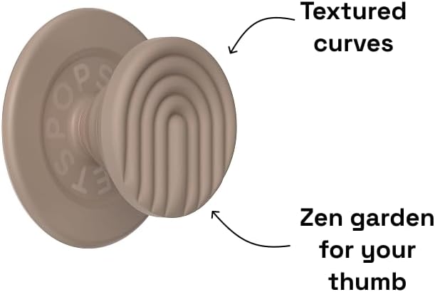 PopSockets Phone Grip for MagSafe, Magnetic Holder, Phone Stand, Brown - Latte