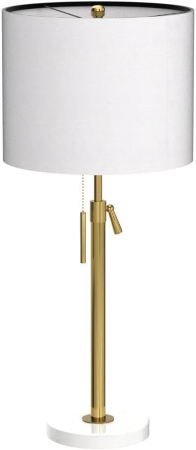 Qingmiao Gold Table Lamps Set of 2, 22" to 30" Adjustable Nightstand Lamps for Bedroom, Dimmable End Table Lamps for Living Room Console Entry Farmhouse Home Decor, New House Warming Gifts