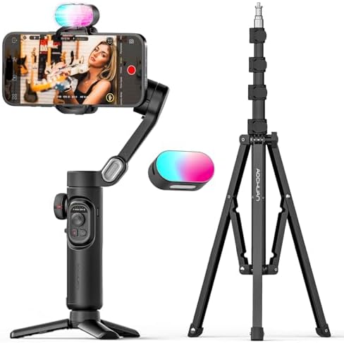 Gimbal Stabilizer Smartphone for iPhone Video w/ 1.7M Complete Camera Tripod