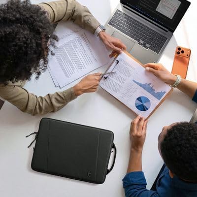 tomtoc Slim & 360° Protective Laptop Sleeve for 14-inch HP Lenovo Dell Acer ASUS Samsung Laptop Chromebook, Water-Resistant Case with CornerArmor, Fits 13.5-14.4 Inch Surface Laptop Studio/6/5/4/3