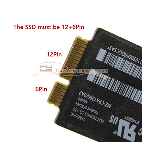 chenyang 12+6Pin MAC SSD to SATA Hard Disk Drive Adapter with USB Data Cable for 2010 2011 MAC Air A1369 A1370 SSD