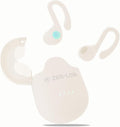 ZER-LON Wireless Earbuds, Bluetooth 5.3 Headphones 60hrs Playtime Noise Cancelling Wireless Headphones Waterproof Over-Ear Buds with Earhooks Built-in Mic Headset for Workout Sports (Cream)