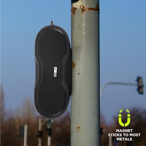 Altec Lansing - BoomJacket Wireless Bluetooth Speaker, Magnetic Waterproof Speaker, IPX7 Outdoor Speaker with 24H Playtime, Portable Speaker with Carabiner, Mountable, Quick Charge