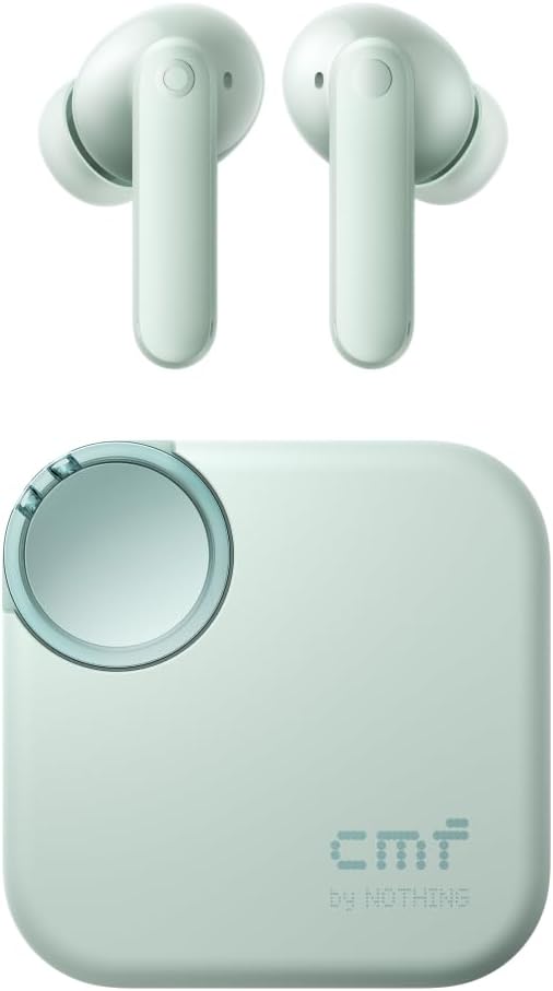 CMF By Nothing Buds 2 48dB Hybrid ANC True Wireless Earbuds, Strong and Comfort Noise Cancelling, Ultra Bass and Dirac Sound, in-Ear Detection, 55H Playtime, 6ENC Mics, Bluetooth 5.4Light Green