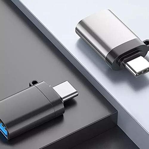BoxWave Cable Compatible with INNOCN 4K Mini LED Monitor 27M2V (27") - USB-C to A PortChanger (2-Pack), USB Type-C OTG USB Portable Keychain - Slate Black