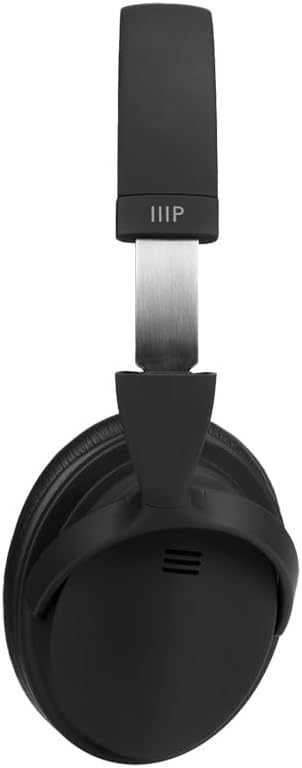 Monoprice Wireless Over Ear Headphones - Active Noise Cancelling (ANC) Bluetooth 5.0, Extended Playtime, Qualcomm aptX Audio, 40mm Drivers, Black
