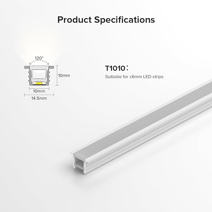 BTF-LIGHTING Silicone LED Channel System 9.8Ft Flexible Milky White Cover DIY Spotless Tube for ≤6mm Width LED Strip,Neon Rope Light Channel Diffuser, for Kitchen Cabinet, Room, Patio(No LED Strip)