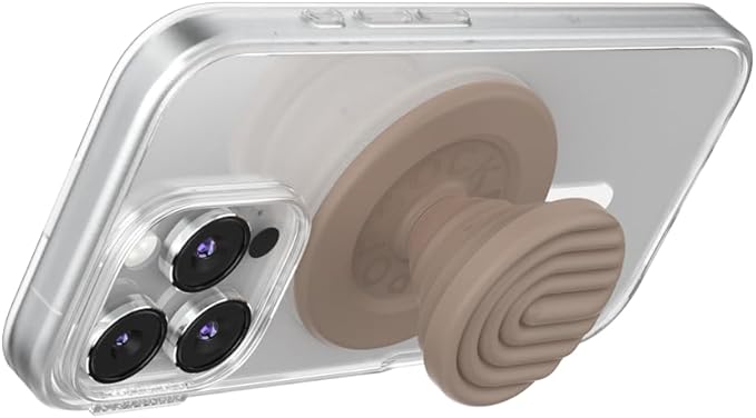 PopSockets Phone Grip for MagSafe, Magnetic Holder, Phone Stand, Brown - Latte