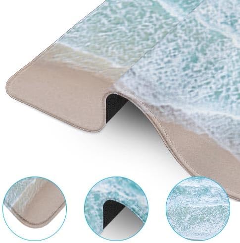 Britimes Large Gaming Mouse Pad Beach Non-Slip Desk Pad Keyboard and Mouse Desk Mat for Gamer, Office & Home, 31.5 x 15.7 in