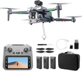 K18 GPS Drones with Camera for Adults 4K, RC Drone with 4.5" HD Screen on Controller, 60 Mins Flight Time, Long Range Transmission, Obstacle Avoidance, Follow Me, Auto Return, Brushless Motor, Under 249g, Lightweight and Foldable Quadcopter for Beginne...