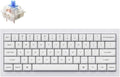 Keychron Q4 Wired Custom Mechanical Keyboard, QMK/VIA Programmable Macro, Full Aluminum, Hot-Swappable Gateron G Pro Blue Switch, 60% Layout Double Gasket Compatible with Mac and Windows - White
