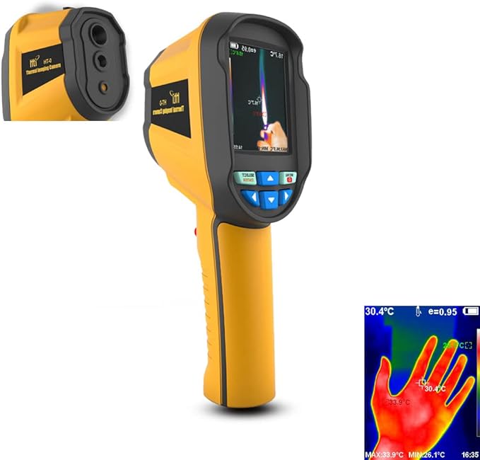 Thermal Imaging Camera, Pocket-Sized Infrared Camera with Real-Time Thermal Image, Temperature Measurement Range -4°F to 572°F, Mini IR Thermal Imager, Hti-Xintai (HT-03)