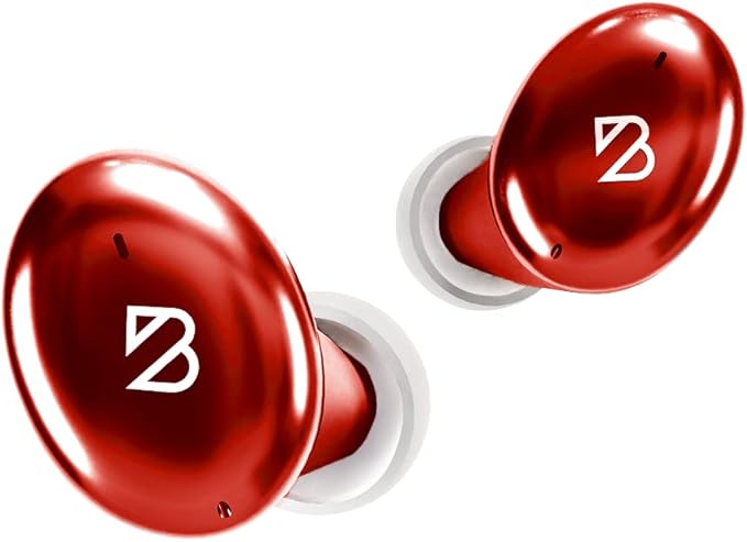 Back Bay Audio Tempo 30 Wireless Earbuds for Small Ears - Award-Winning Sound, Sweatproof Bluetooth Earbuds, Tech Fitness Gifts for Men, Comfortable Bluetooth Ear Buds for Women - Red