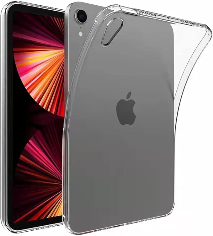 Clear Back Case for iPad 10.2 inch (2021/2020/2019), iPad 9th/8th/7th Generation Cover, Durable Transparent Soft Shockproof TPU Slim Lightweight [Corners Protection] Anti-Slip Case, Clear