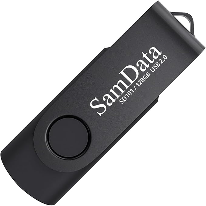 SamData 128GB USB Flash Drives 2 Pack 128GB Thumb Drives Memory Stick Jump Drive with LED Light for Storage and Backup (2 Pack Black)