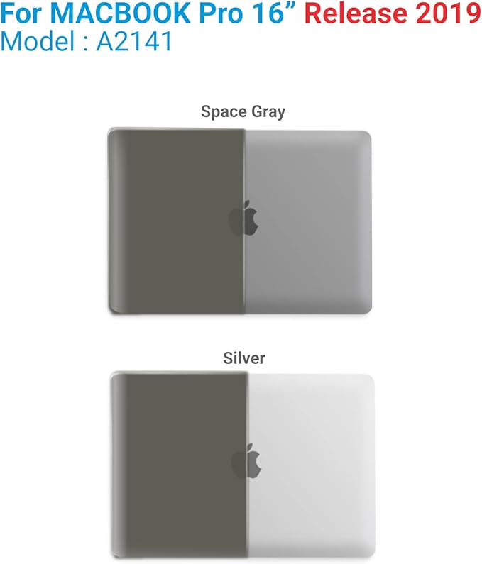 IBENZER Compatible with MacBook Pro 16 Inch Case A2141 Release 2020 2019, Hard Shell Case with Keyboard Cover & Type C Adapter for Old Version Mac Pro 16’’, Gray,T 16GY+1TC