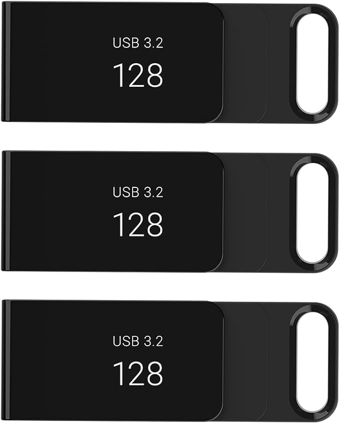 128GB Elite Type-C USB 3.2 Flash Drive – Up to 120MB/s Read, Up to 10x Faster Write Than USB 2.0, Reliable Design, Durable & Portable for Everyday Store & Share, Type-C Connector, 3-Pack