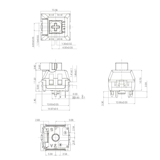 Kailh Box White OWL 46gf Clicky Mechanical Switches for Gaming Keyboard DIY,Compatible for 5pin RGB/SMD hot swappable. (70pcs)