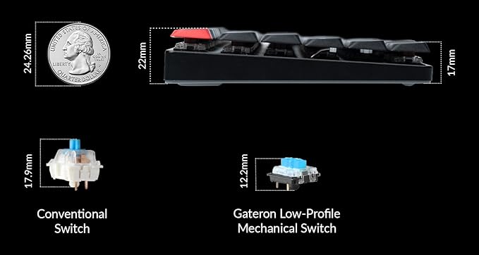 Keychron K5 Pro QMK/VIA Custom Wireless Mechanical Keyboard, Hot-Swappable Full Size Layout 108 Keys Programmable, Ultra-Slim RGB Low Profile Brown Switch, Bluetooth/USB-C for Mac Windows Linux