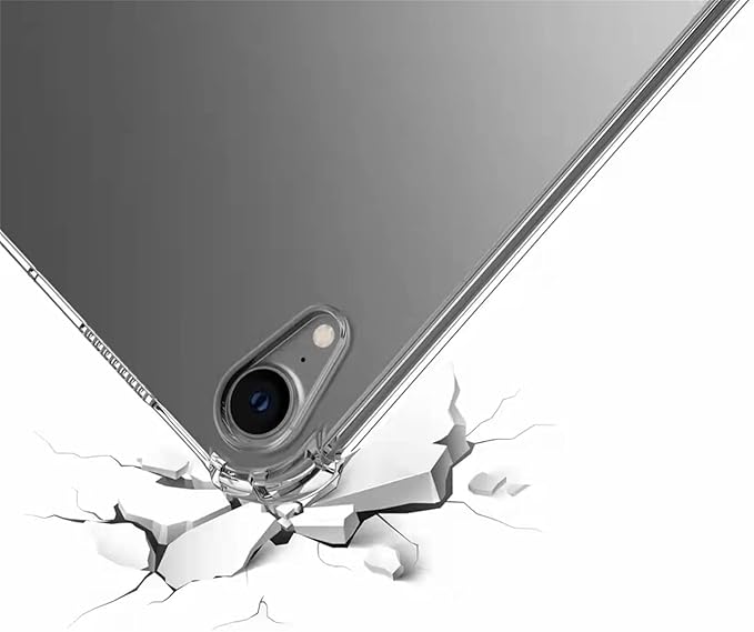 Clear Case for iPad mini 7 2024 (A17 Pro) & iPad mini 6 2021 Case 8.3 inch, UUcovers Lightweight Thin Transparent Soft TPU Back Shockproof Crystal Cover for iPad mini 7th/6th Generation 8.3", Clear