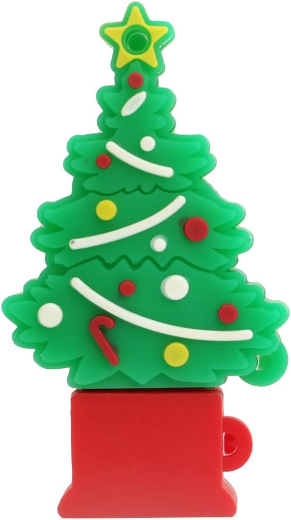 Christmas Tree USB Flash Drive 32GB, Gift Memory Stick with Chain for Your Family,Kids,Friends,Students,Teacher Merry Christmas