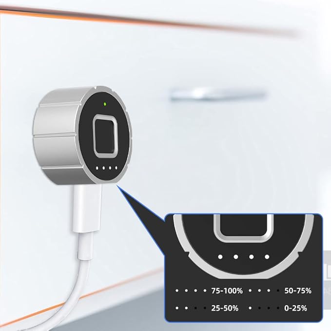 Fingerprint Drawer Lock eLinkSmart Phone App Biometric Cabinet Lock 30MM (27MM) with 3 Sizes Tubular Cam Support 20 Fingerprints 1000+ App Users iOS Watch Unlock