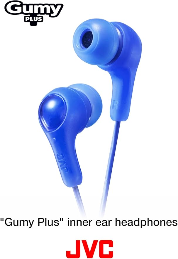 JVC Gumy in Ear Earbud Headphones, Powerful Sound, Comfortable and Secure Fit, Silicone Ear Pieces S/M/L - HAFX7W White