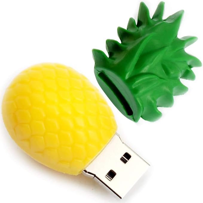 4 x 32GB Fruits USB Flash Drive Cute Banana Thumb Drive Pineapple Pendrive Strawberry Photo Stick Carrot Computer Memory Stick USB 2.0 Creative Backup Drive
