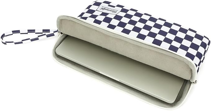 Canvaslife Laptop Sleeve Case Cover with Pocket for MacBook Pro 14 inch and 14 inch-14.4 inch HP, Lenovo, Dell, ASUS, Acer Notebook Computer (Deep Blue Checker)